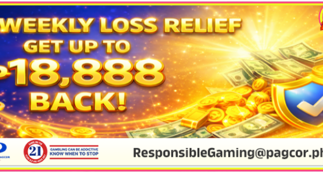 123GO WEEKLY LOSS RELIEF GET UP TO 18,888 ₱ BACK