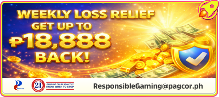 123GO WEEKLY LOSS RELIEF GET UP TO 18,888 ₱ BACK