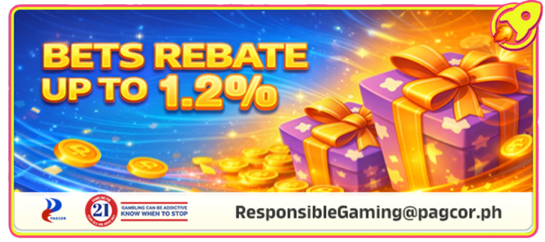 123GO BET MORE UP TO 1.2% ANG REBATE MO